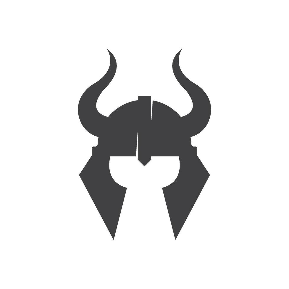 Viking helmet logo vector
