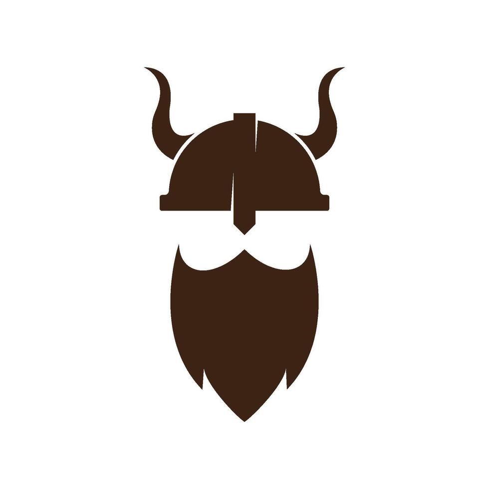 logo Viking helmet vector