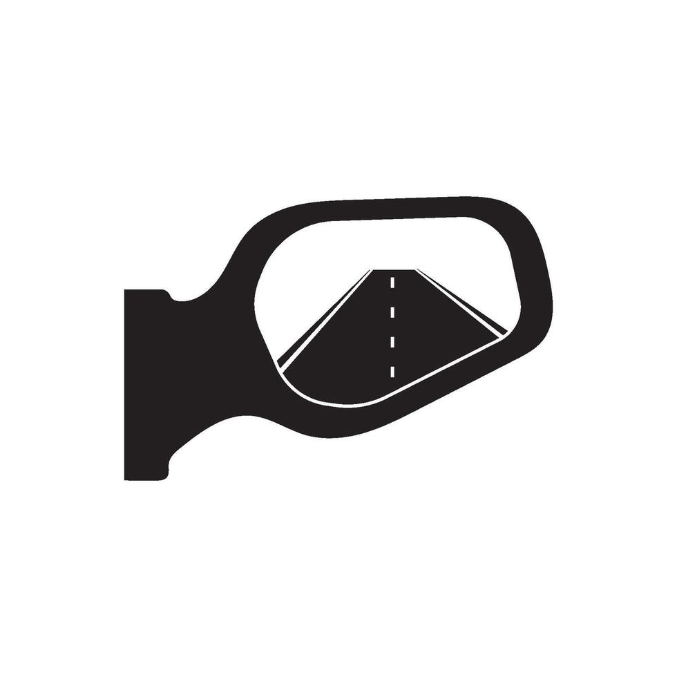 Side rearview mirror icon vector