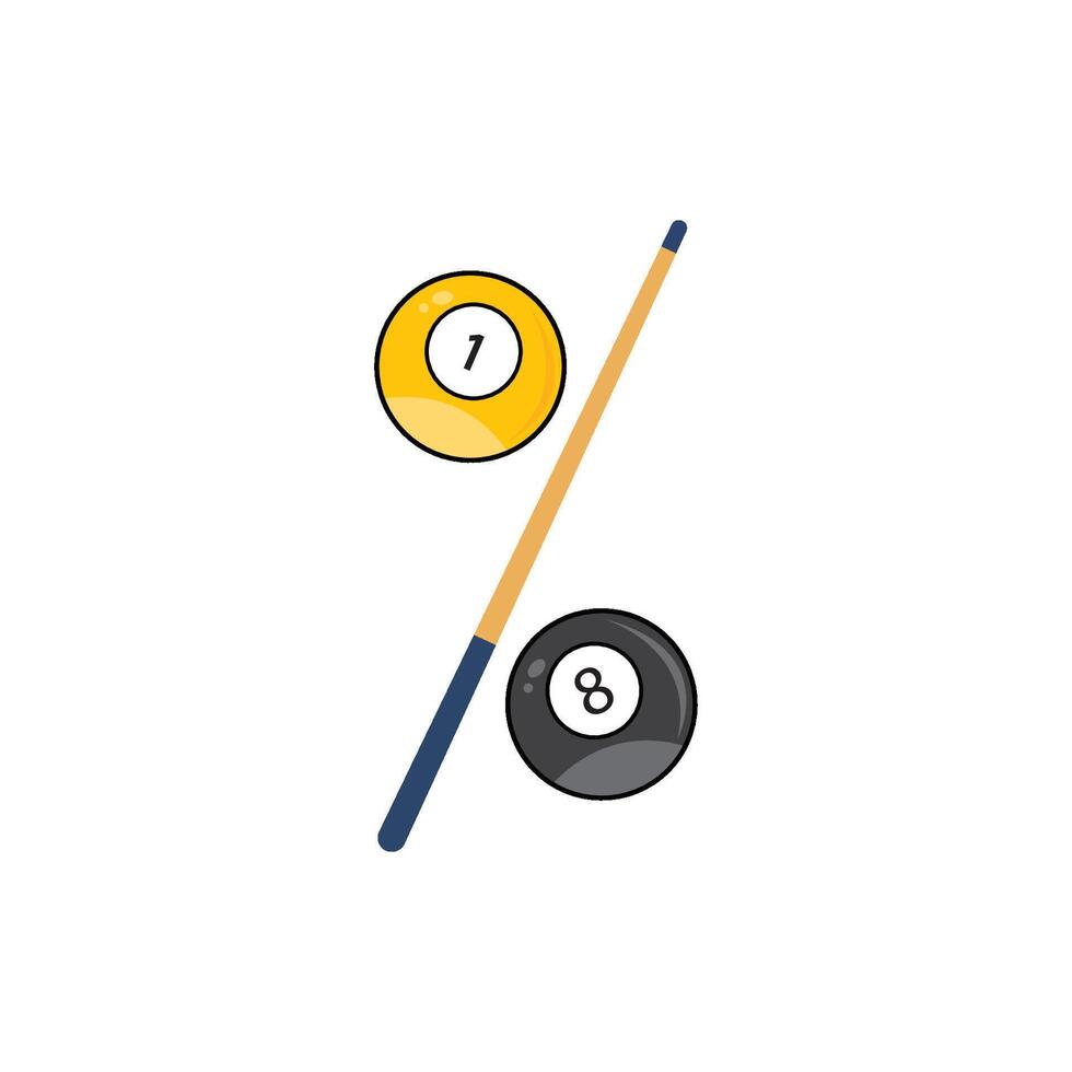 Pool cue icon vector