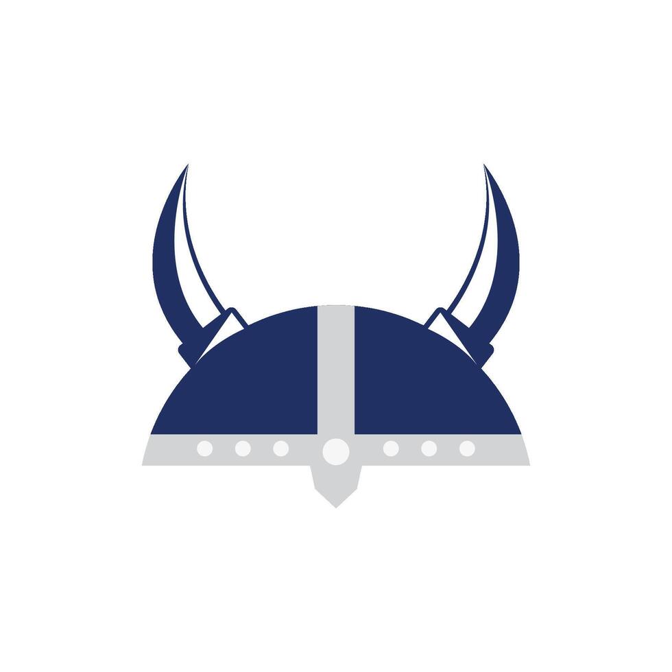 Viking icon helmet logo vector
