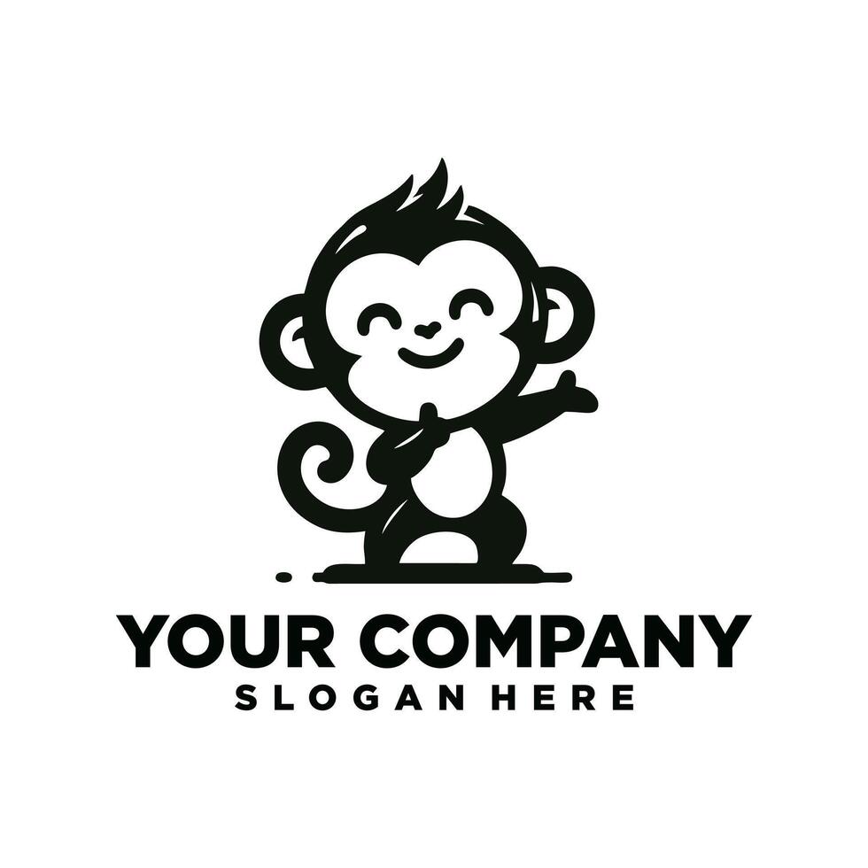 Monkey logo design vector