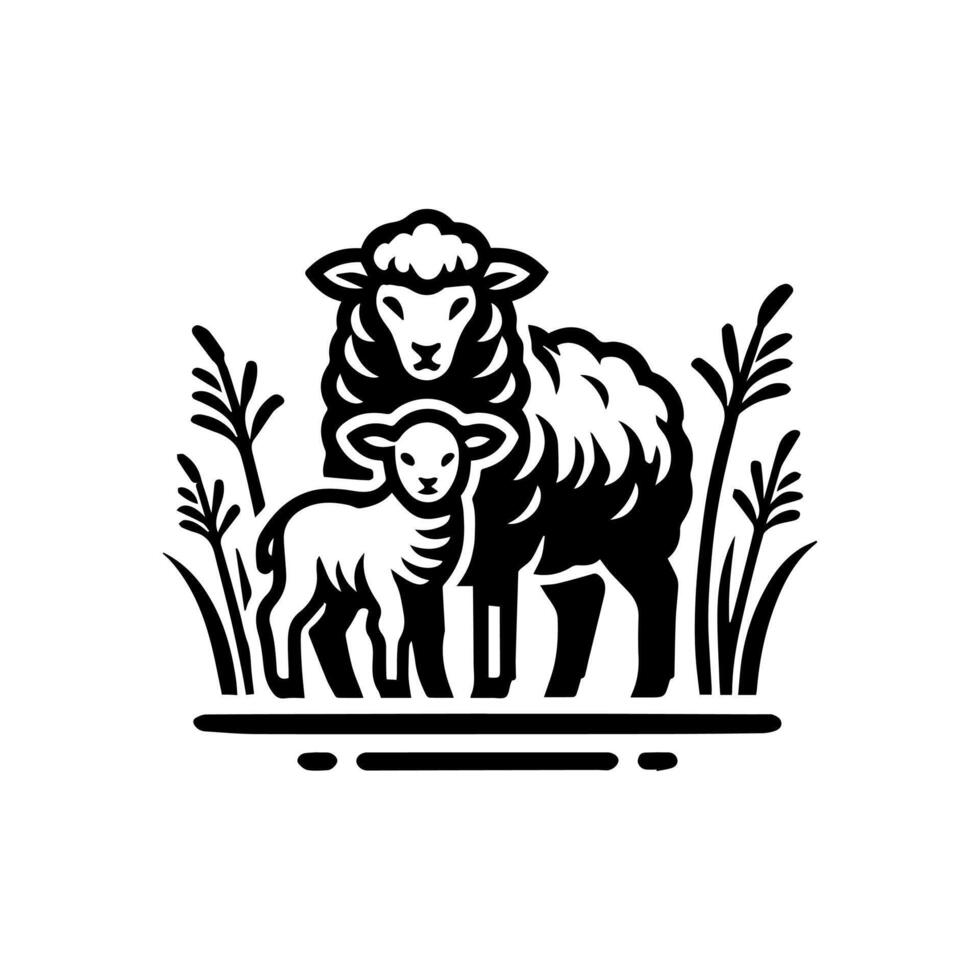sheep logo design inspiration vector