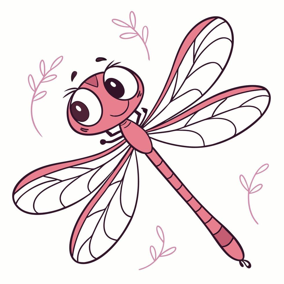 Cartoon grasshopper isolated on white background vector