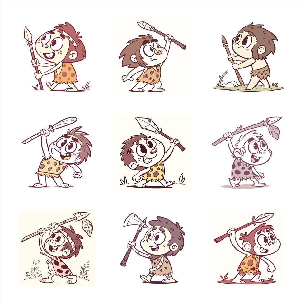 Cartoon animal set vector