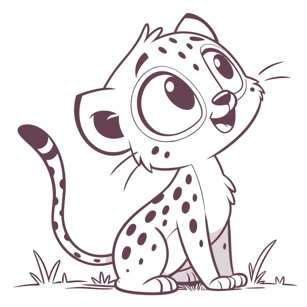 Cute cat animal cartoon character vector