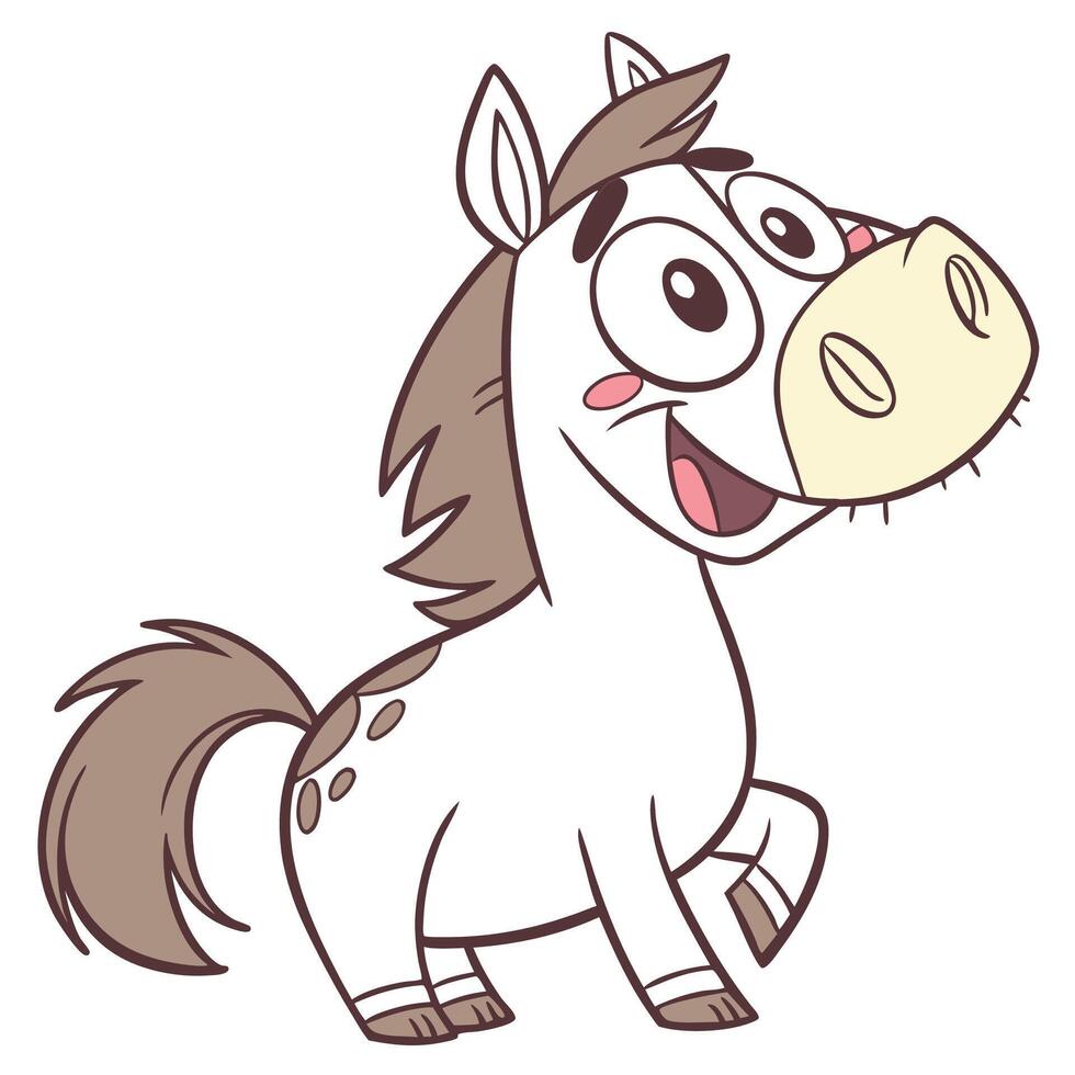 Cartoon donkey on white background vector