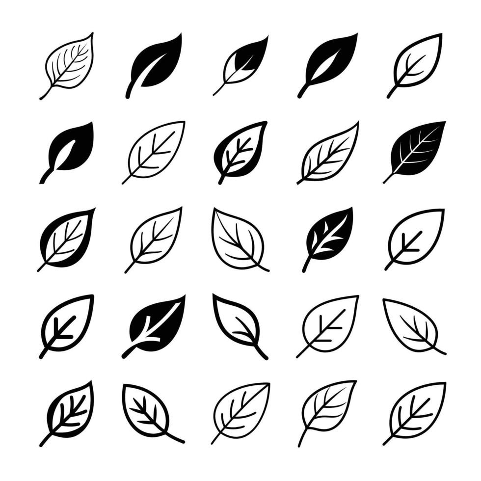 Leaf icon set vector