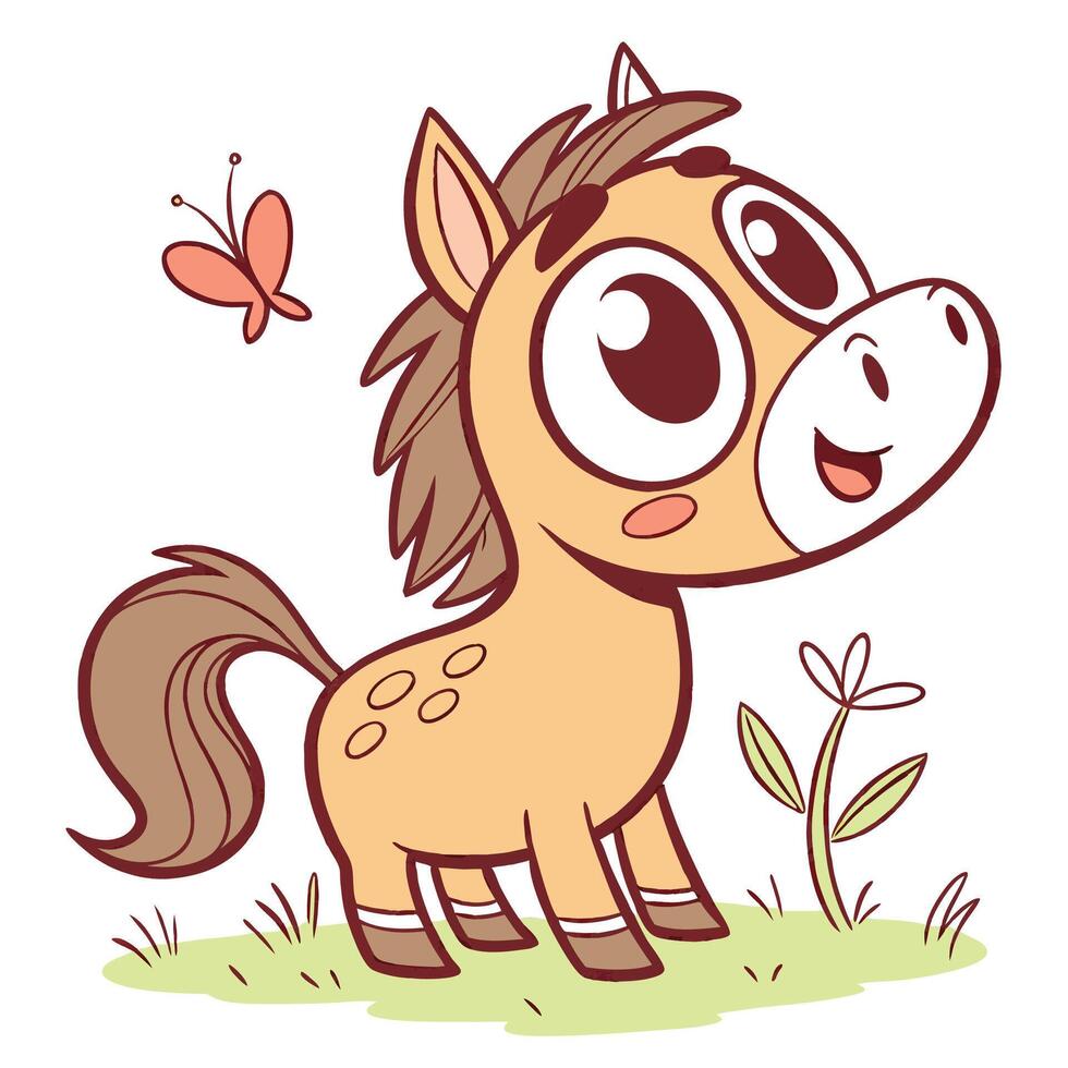 Cute cow cartoon vector