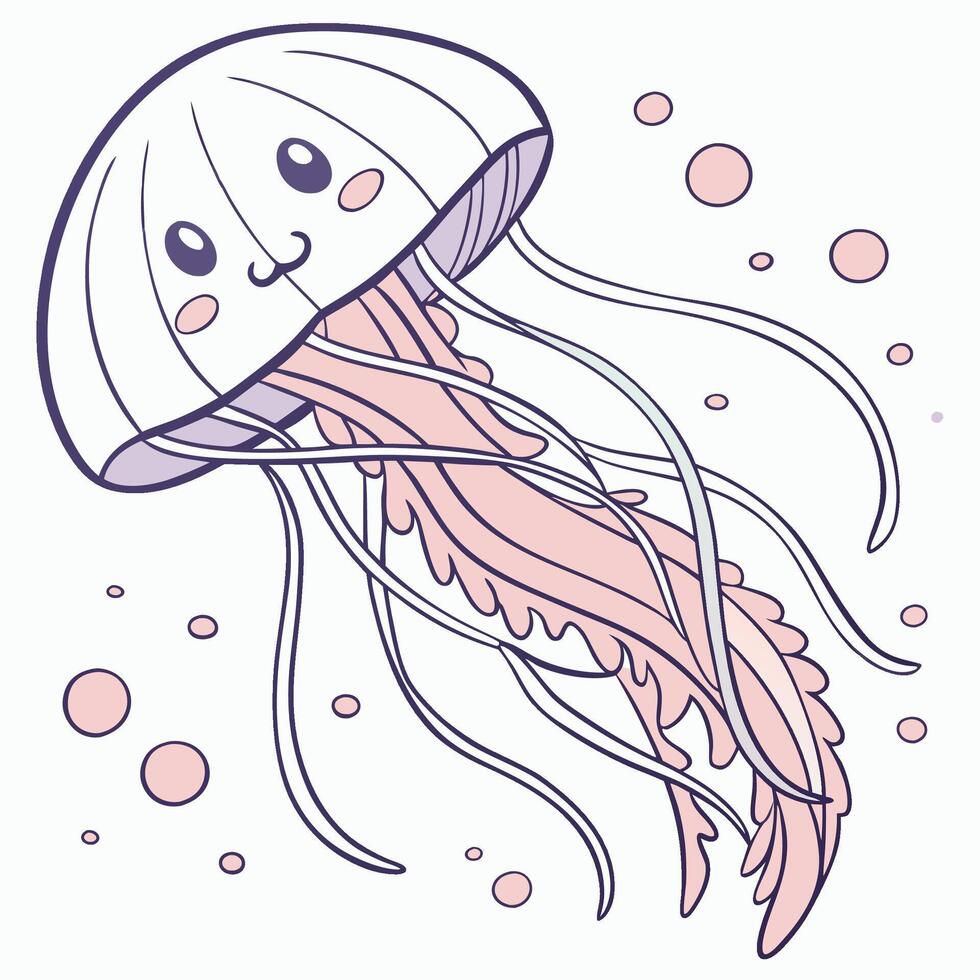 Cute jellyfish design vector
