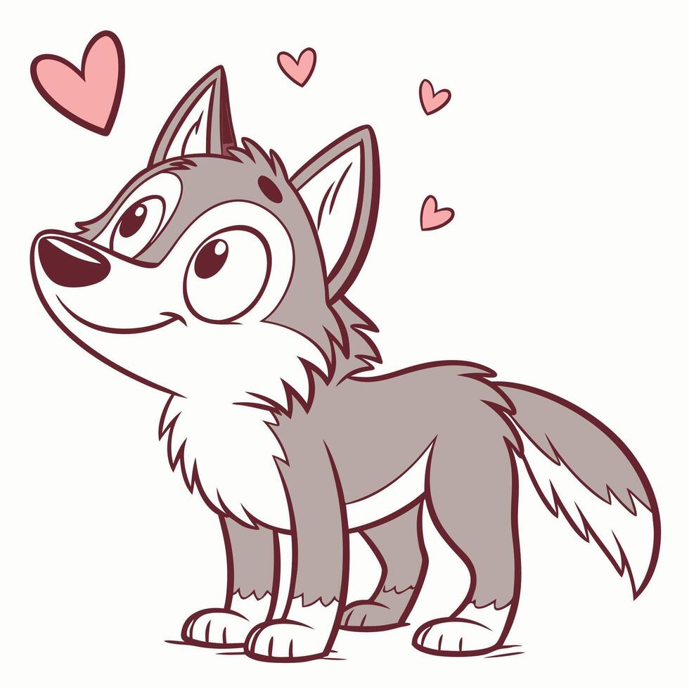 Fox in cartoon style vector