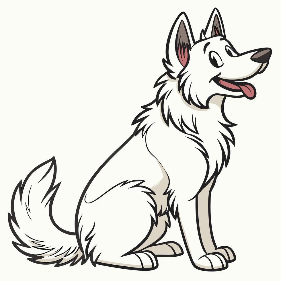 Cartoon dog character vector