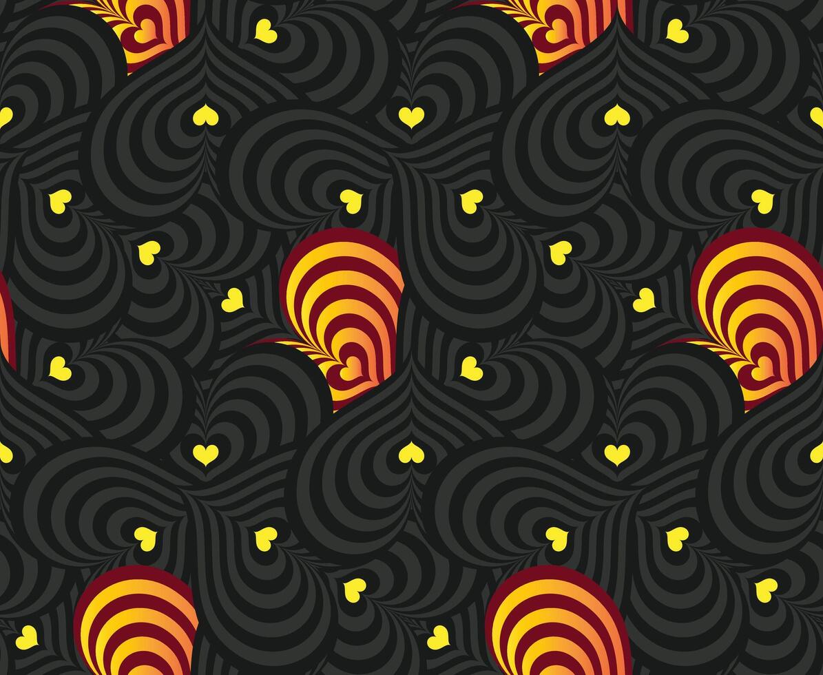 The Heart Weaving of The Black Sea Repeat Pattern Background Wallpaper vector