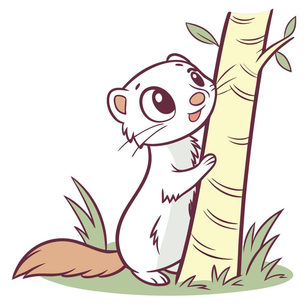 Squirrel animal cartoon character vector