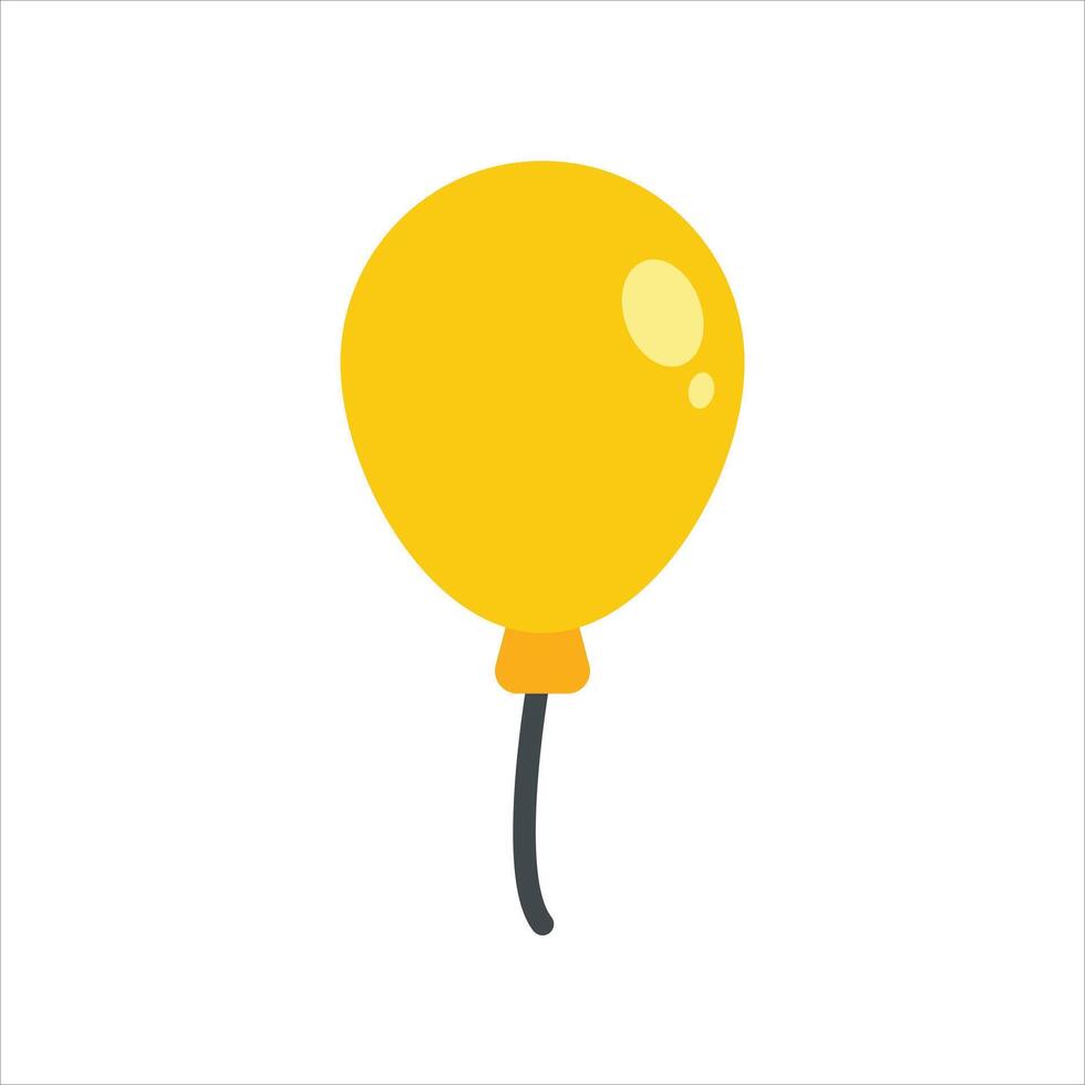 Yellow balloon icon illustration vector