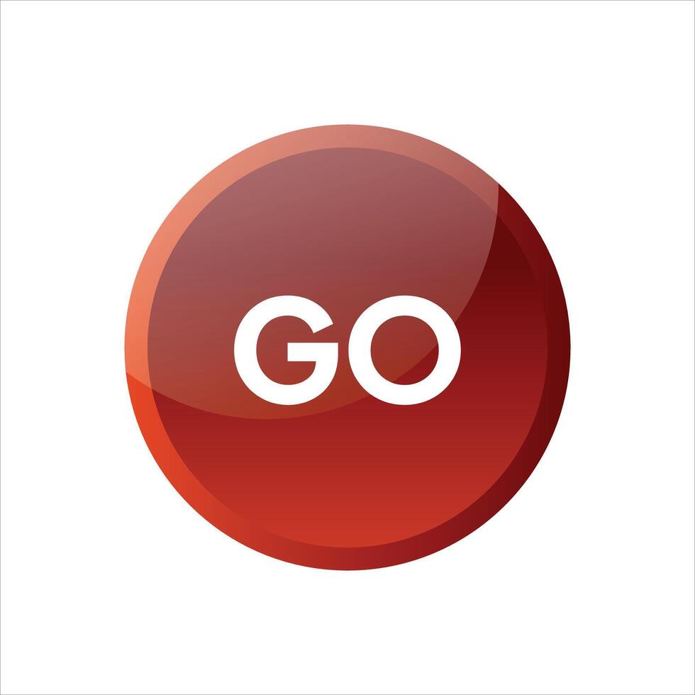Go button icon vector