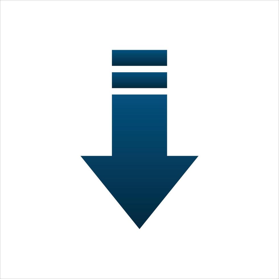A blue download icon vector