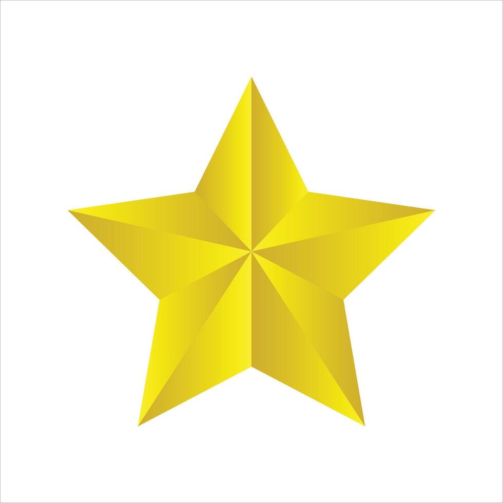 A yellow star on a white background vector