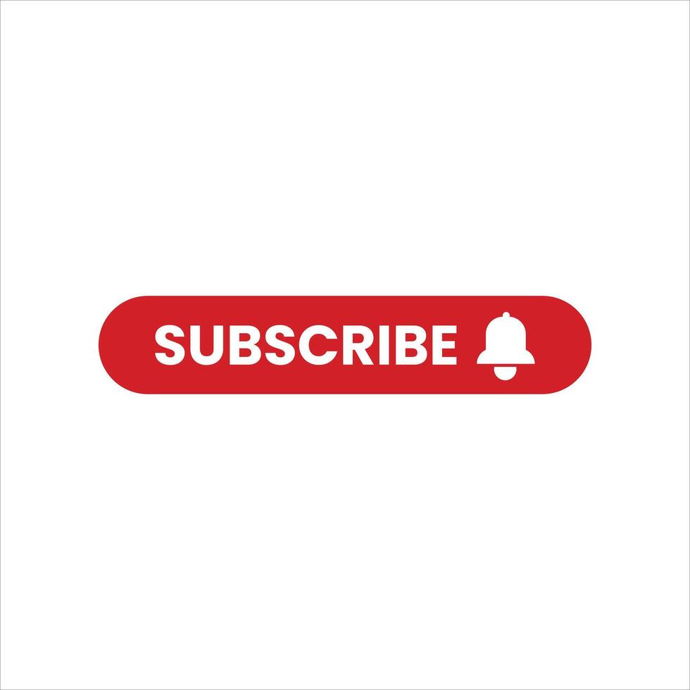 A red subscribe button is highlighted on the screen vector