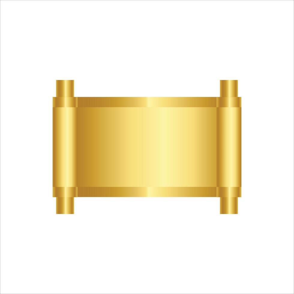 A golden scroll is displayed vector