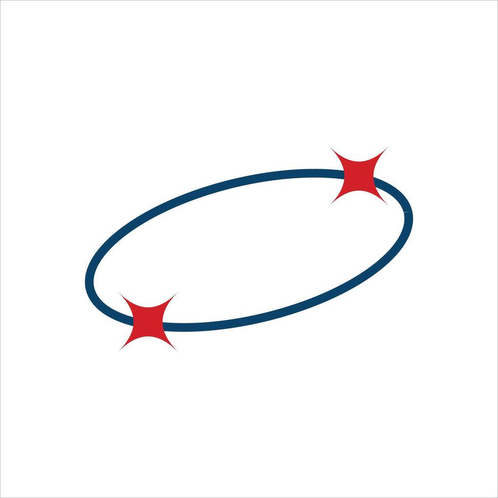 A circle with red and blue stars on it vector
