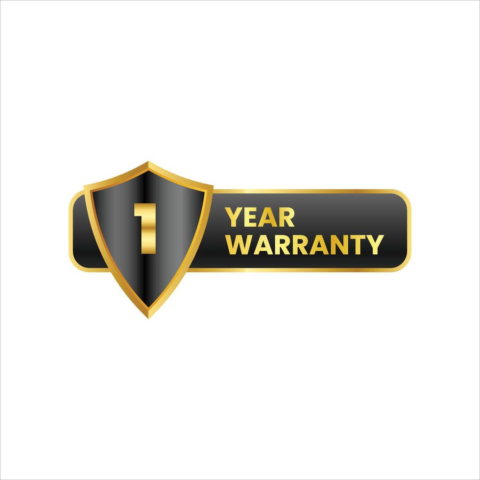 1 year warrant logo on a white background vector