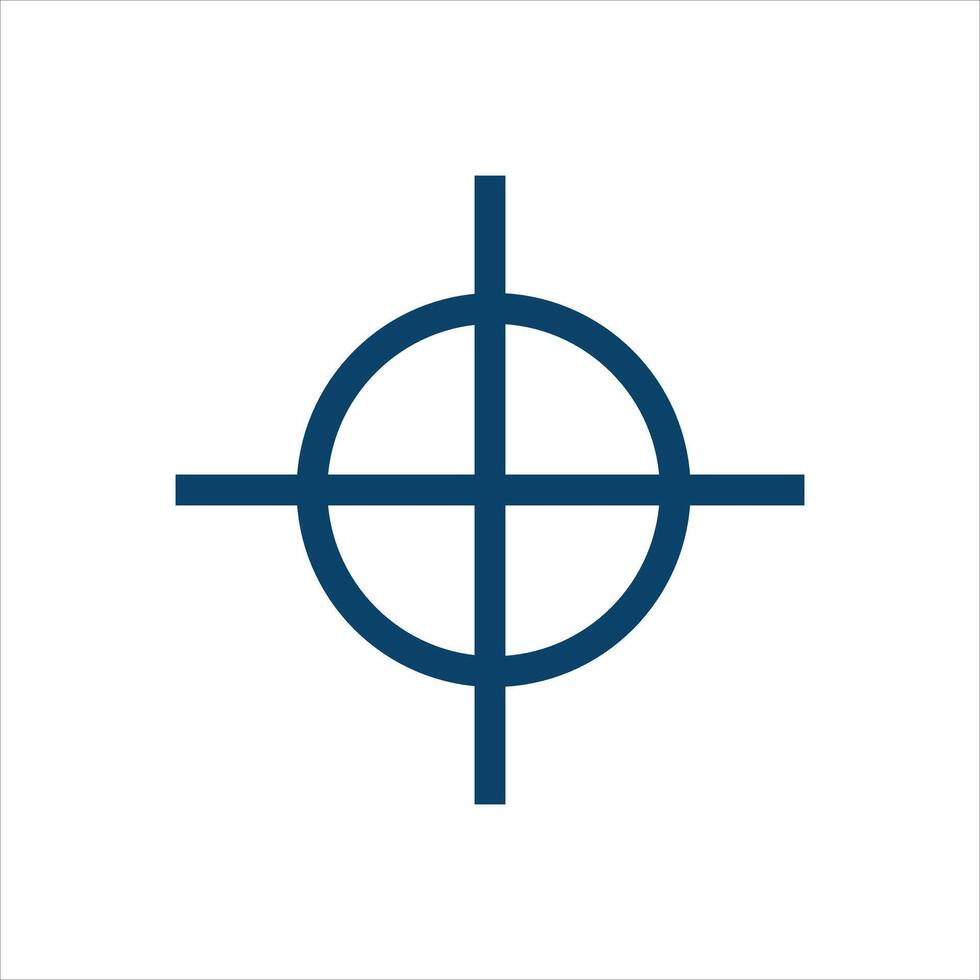 A crosshair icon on a white background vector