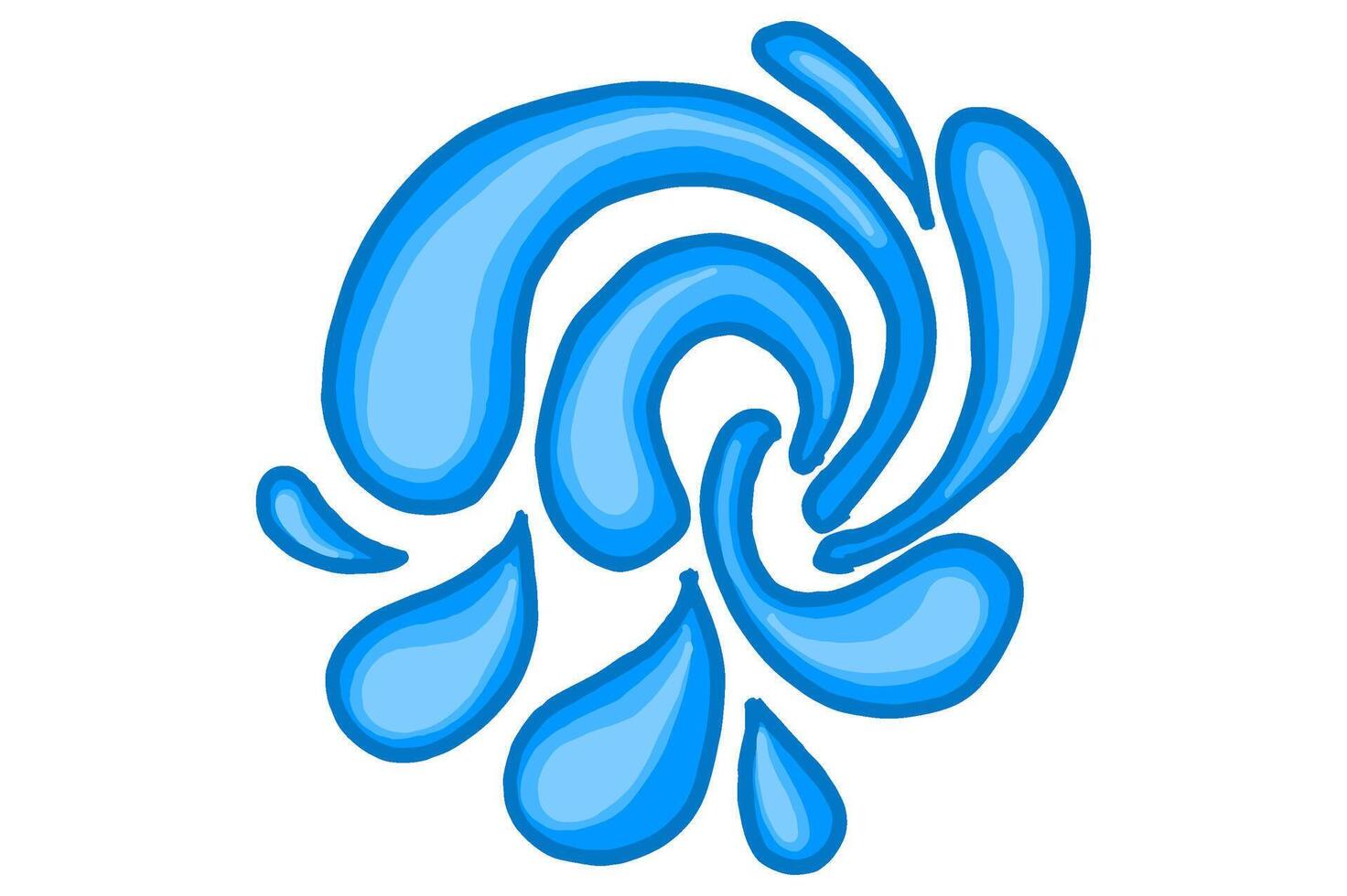 Spinning Water Droplets vector