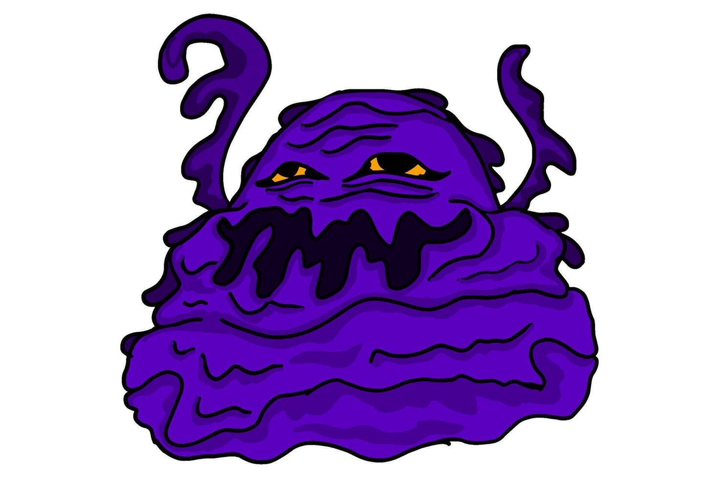 Scary Halloween Mud Monster Characters vector