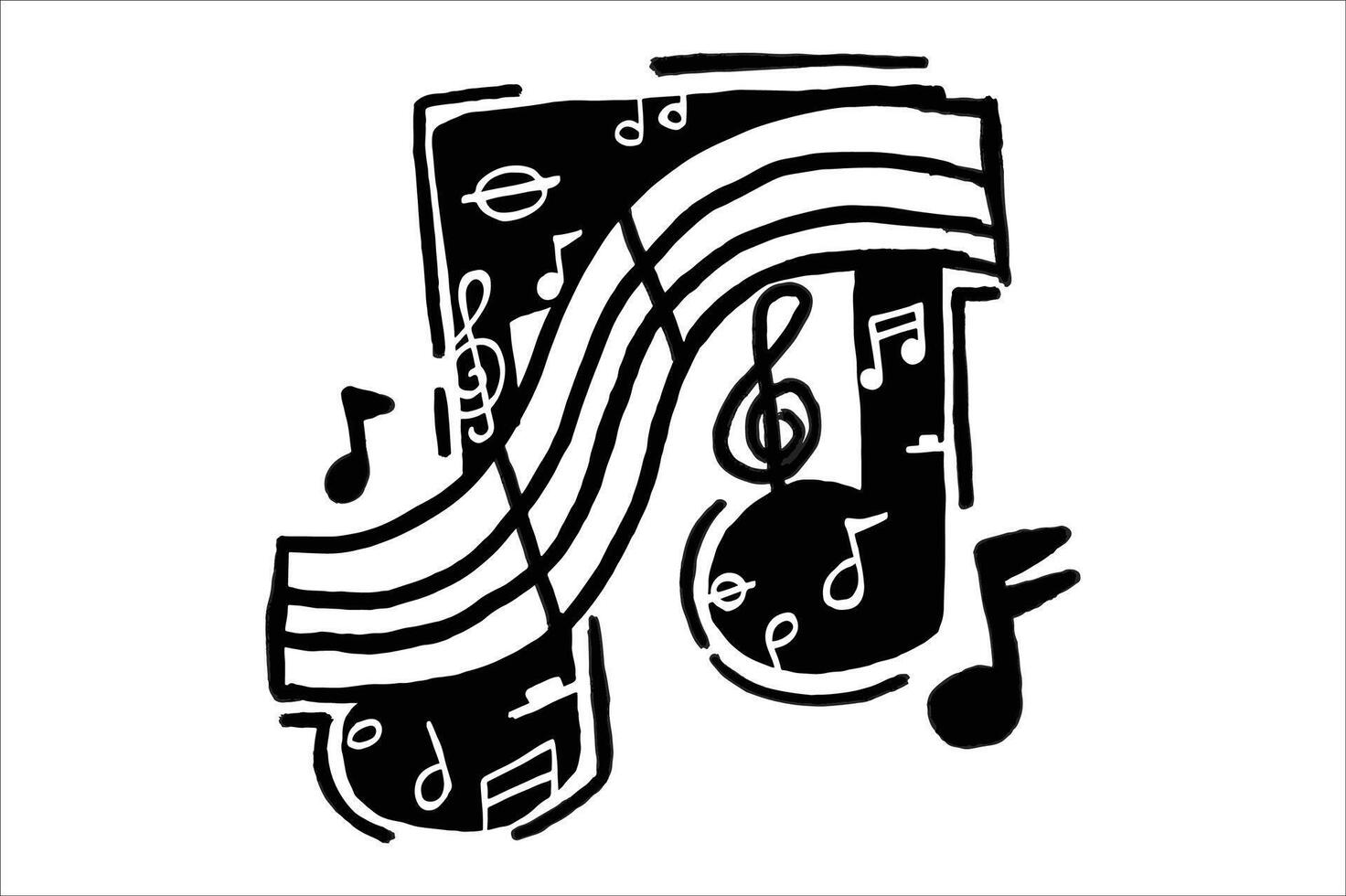Artistic Music Symbol Decorations vector