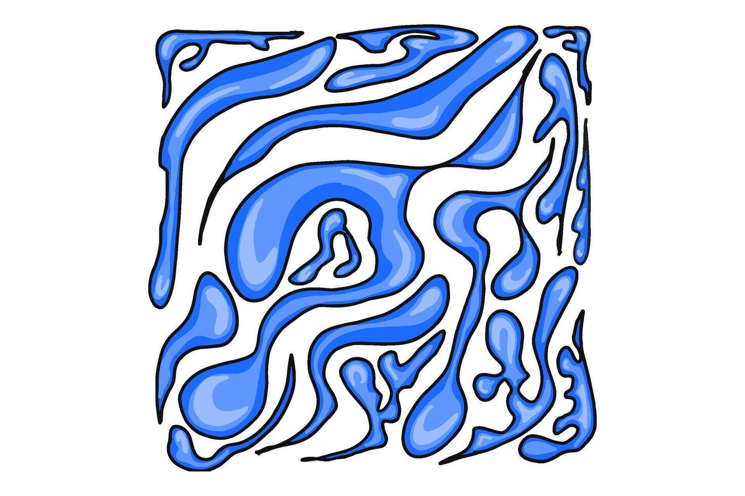 Abstract Liquid Wave Art vector