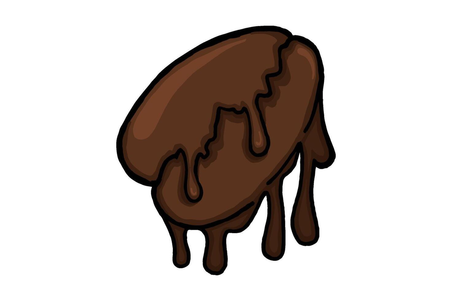 Melting Essence of Coffee Bean vector
