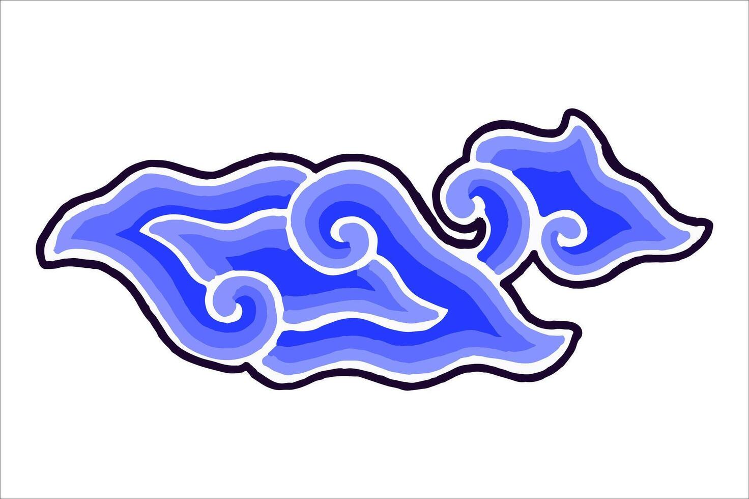 The Art of Cirebon Mega Mendung Batik vector