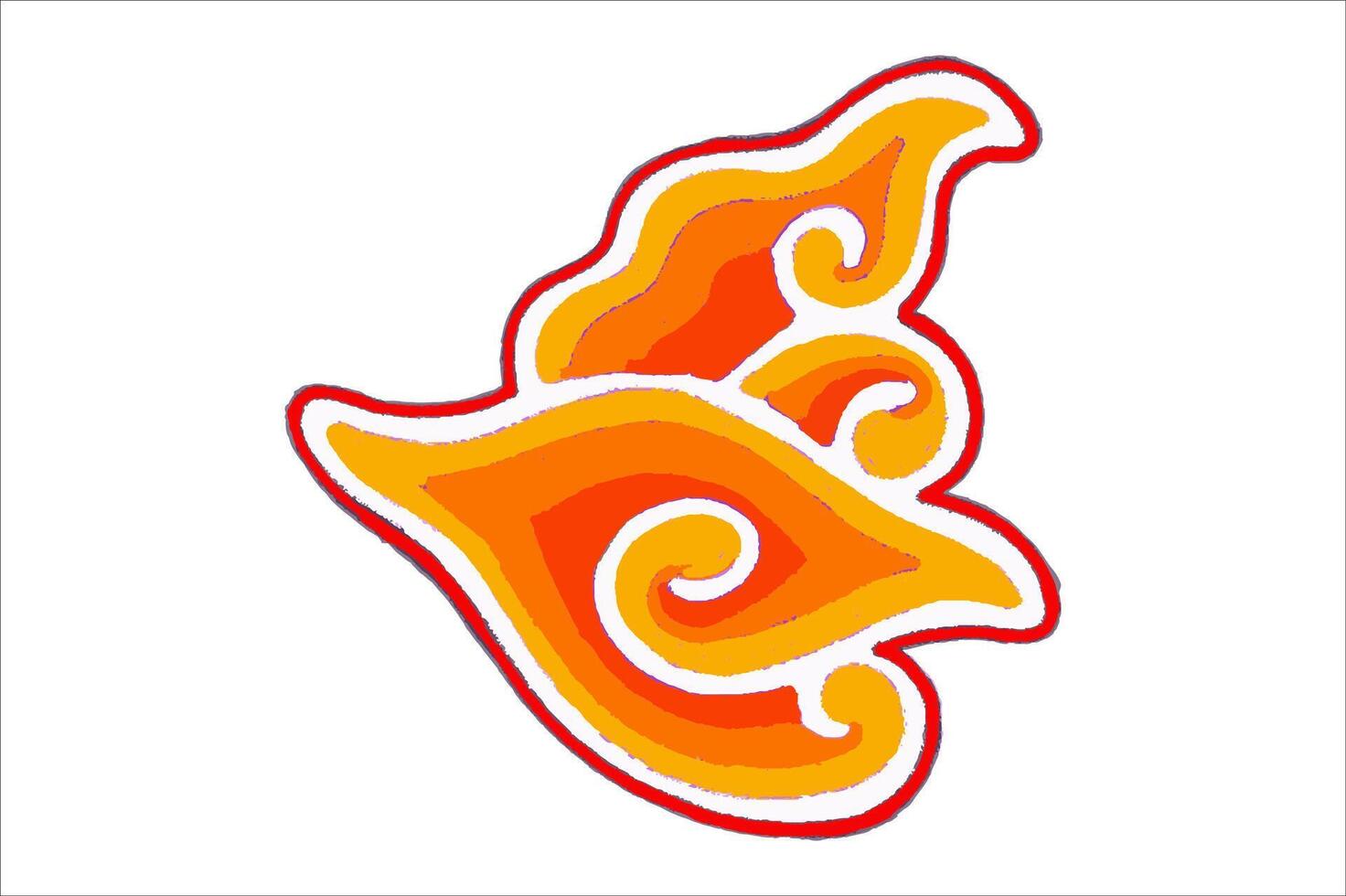 Cirebon Batik The Story of Mega Mendung Motif vector