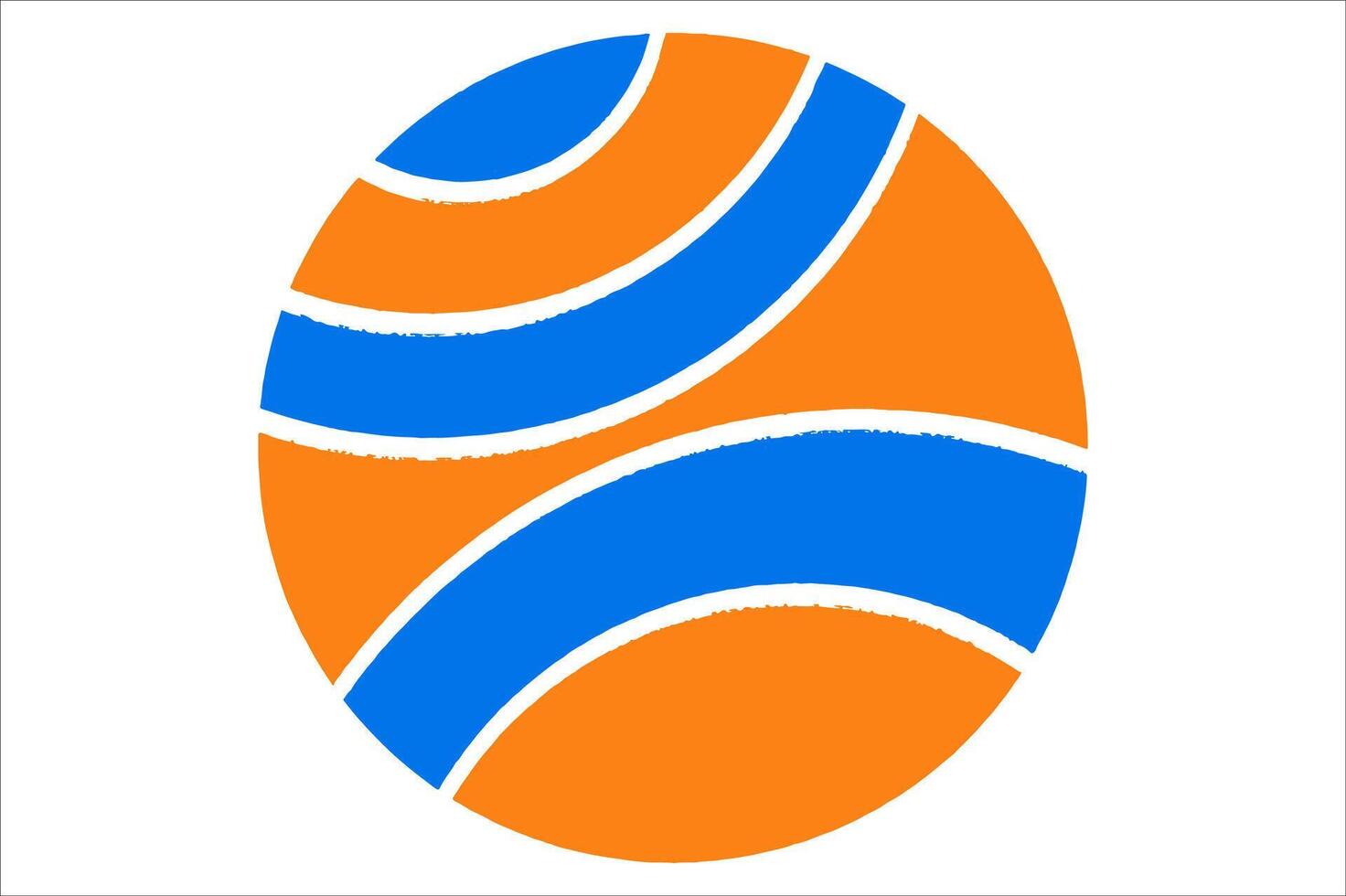 Abstract Flat Circle Logo Design vector