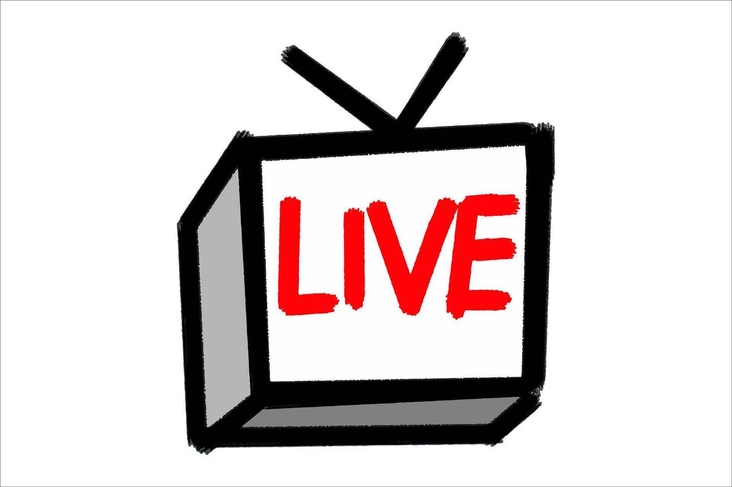Simple Live Stream Button Icon vector