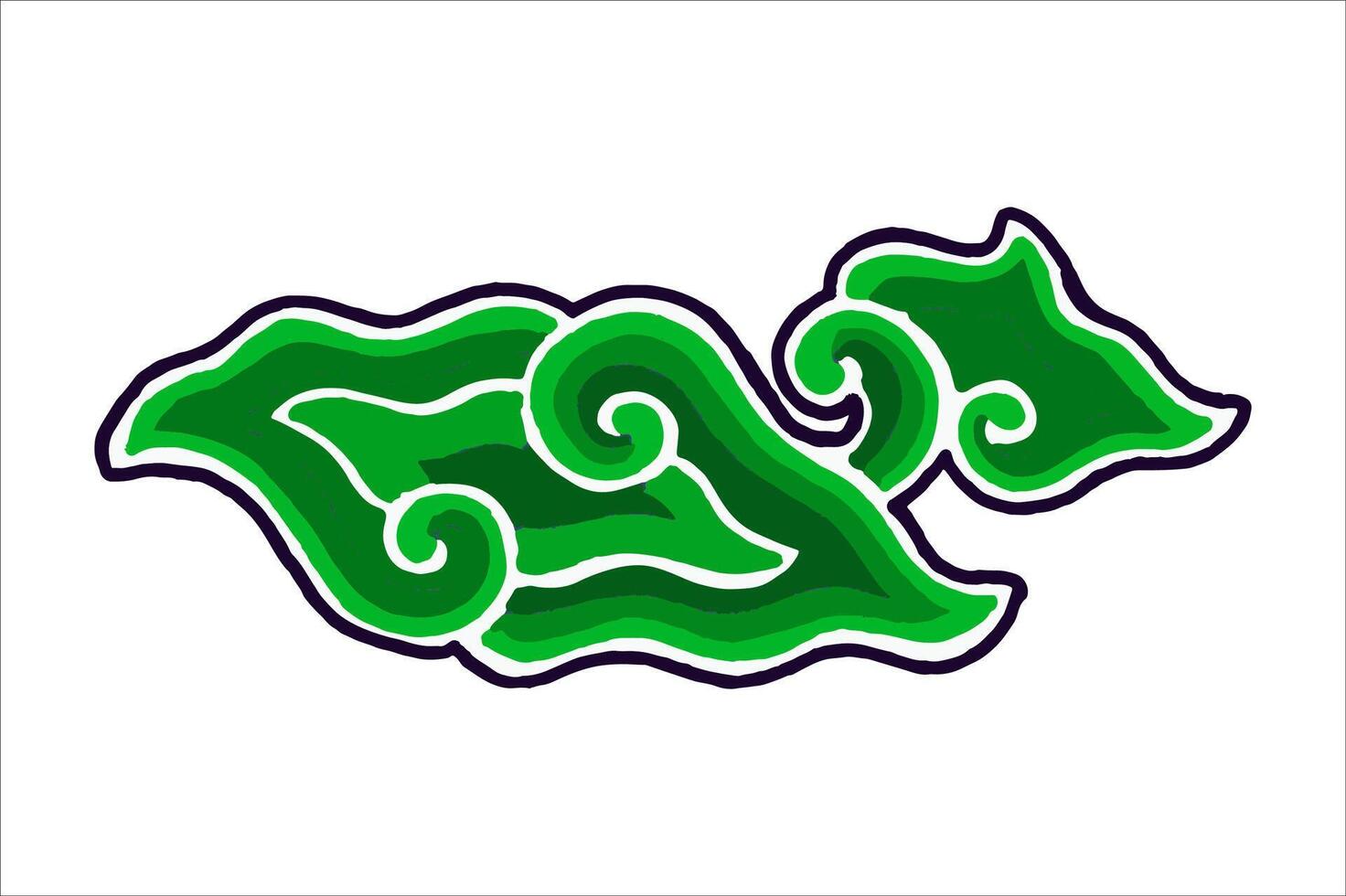 Cirebon Batik Legacy The Mega Mendung Design vector