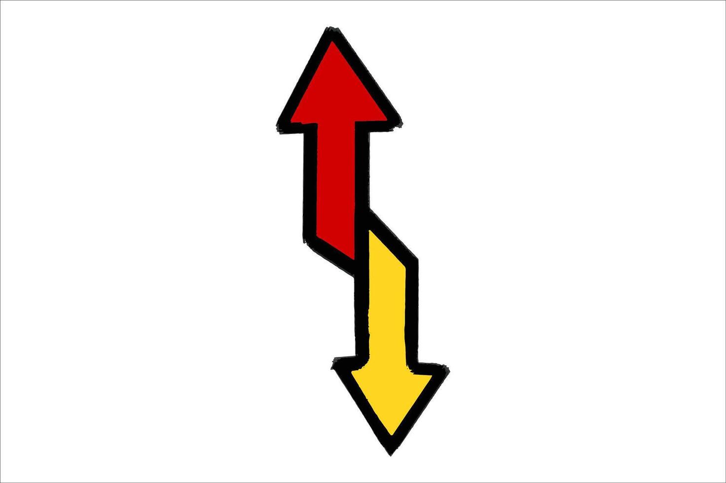 Up and Down Arrow Pointer Icons Pack vector