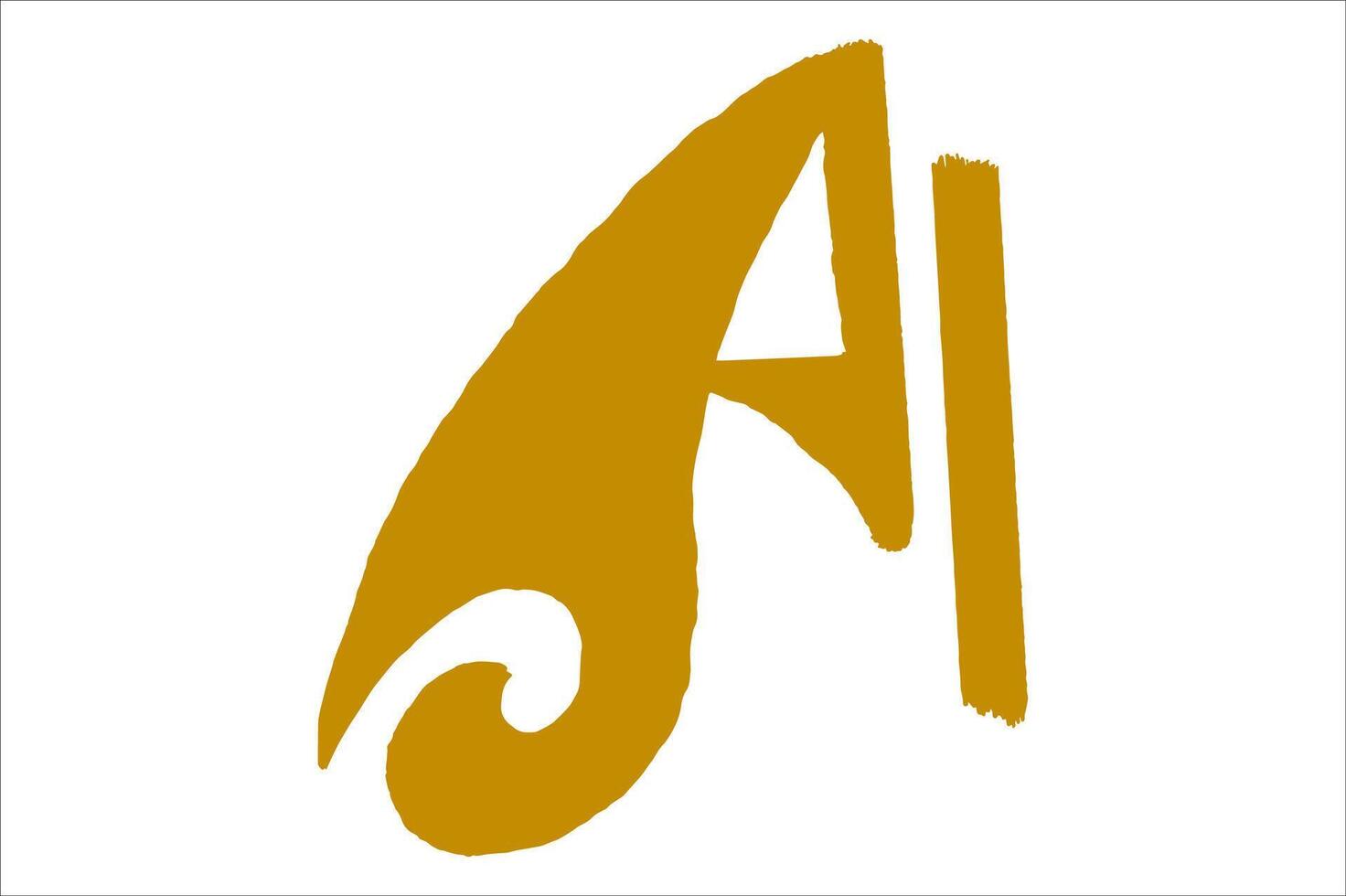 Simple Initial A Logo vector