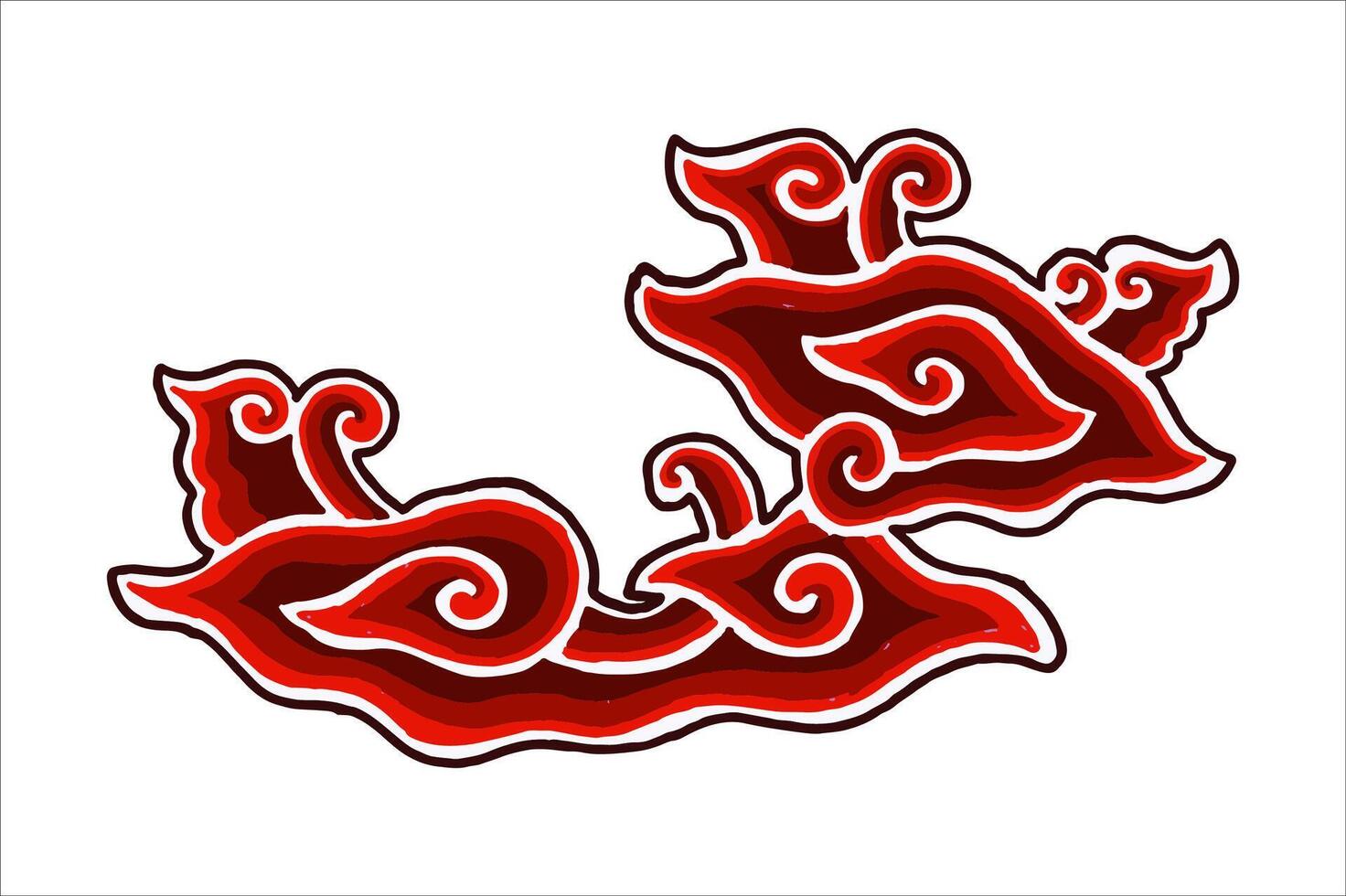Mega Mendung Batik A Symbol of Cirebon Culture vector