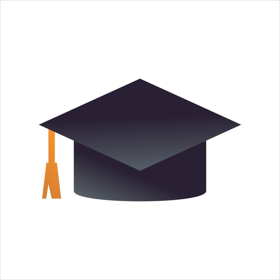 Graduation hat icon on white background vector