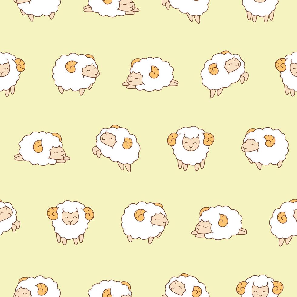 Sheep Seamless Pattern Background for Print Fabric Surface Fashion Wrapping vector