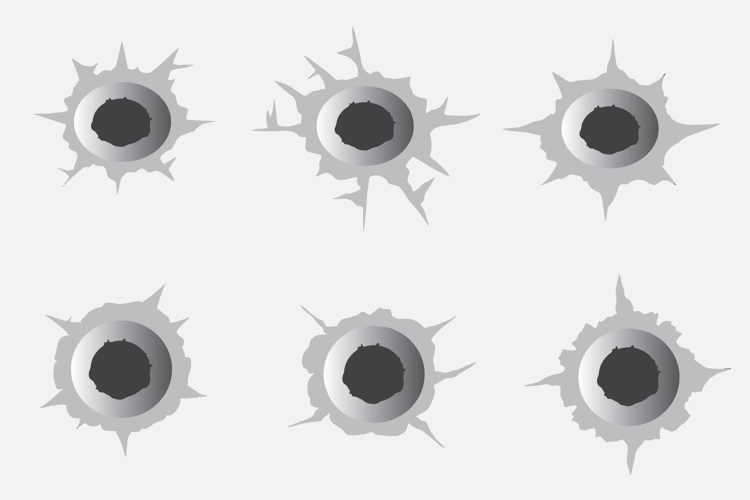 set of bullet hole good for sticker, element design, badge, print design, etc vector