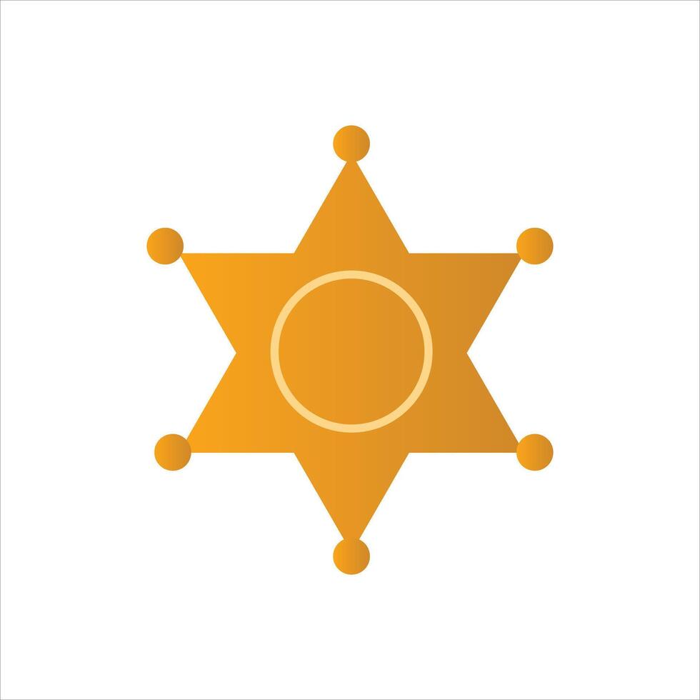 A sheriff star icon on a white background vector