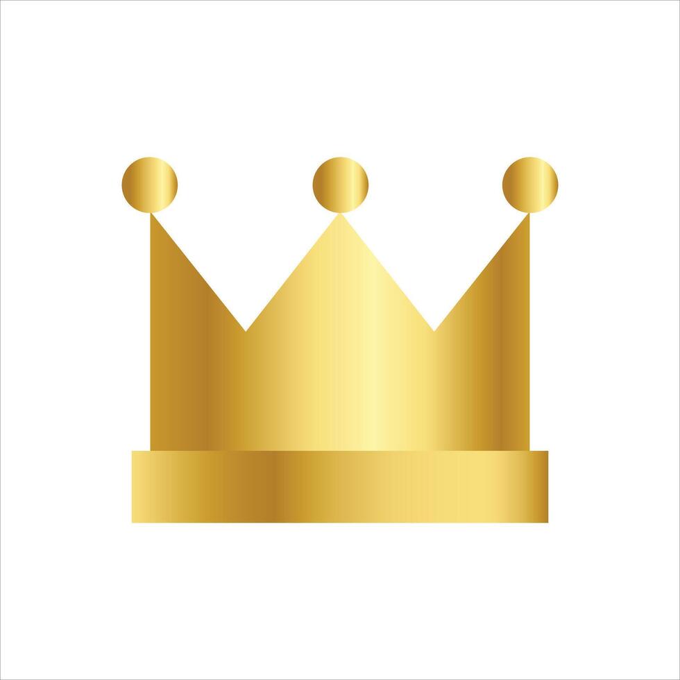 Golden crown icon on white background vector
