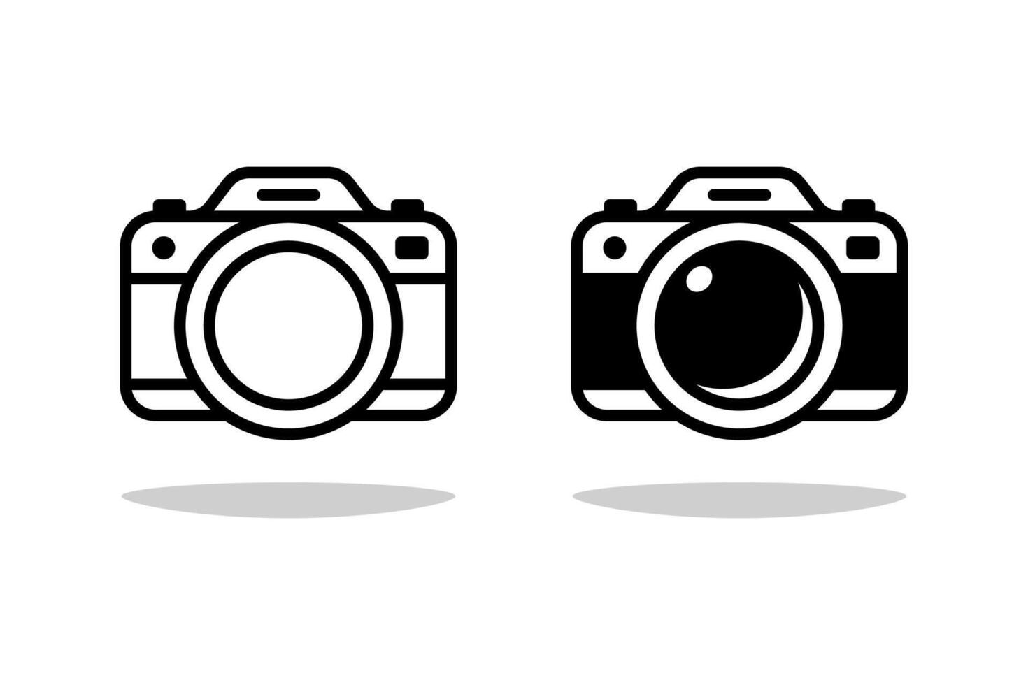 Camera photo icon isolated on white background. vector
