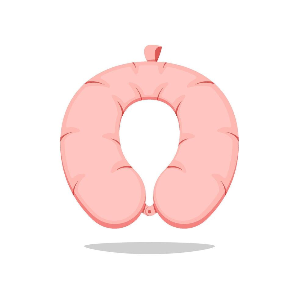Travel pillow isolated on white background. vector