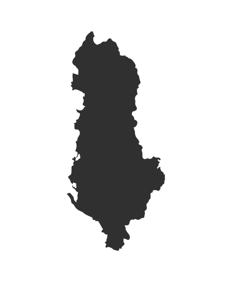 Albania country border map vector