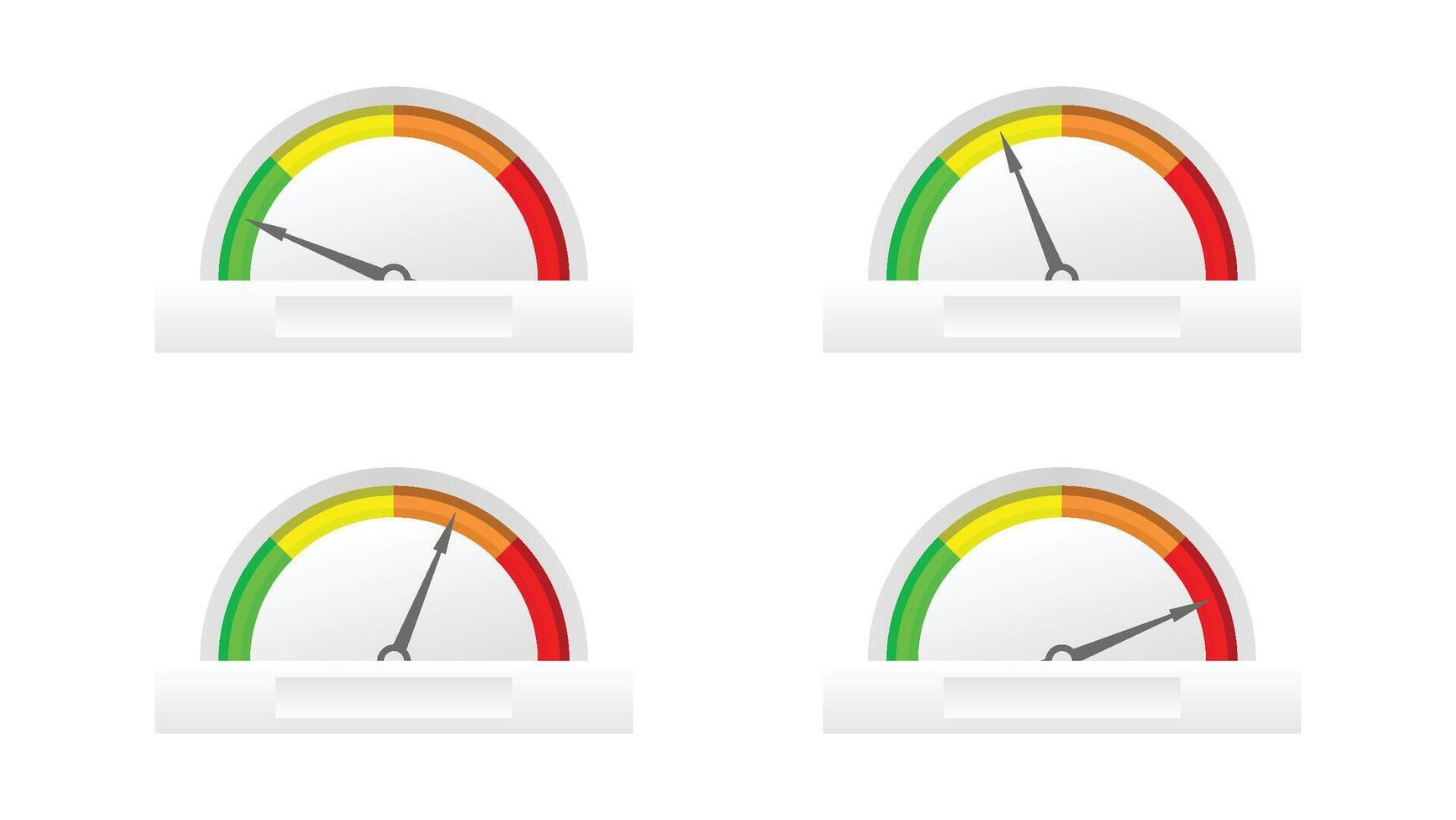 gauge level measuring indicator set isolated on white background vector