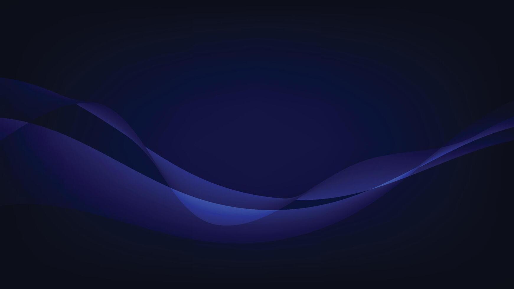 abstract blue background with flowing graphic wave line decoration vector